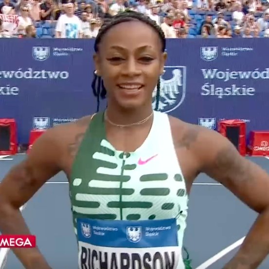 travismillerx13's tweet photo. Sha'Carri Richardson beats Shericka Jackson! 
#SilesiaDL (+0.2)

10.76🇺🇸Sha'Carri Richardson
10.78🇯🇲Shericka Jackson
10.94🇵🇱Ewa Swoboda (PB)
10.99🇺🇸Twanisha Terry (SB)
11.01🇬🇧Daryll Neita
11.05🇧🇸Anthonique Strachan
11.09🇩🇪Gina Luckenkemper
11.15🇳🇿Zoe Hobbs
11.18🇯🇲Shashalee Forbes https://t.co/O5GXMw8k57