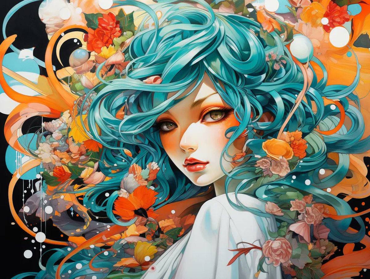 An #aiart series derived from an AI description of a real-world painting that includes collaged AI art. I had to change the prompt quite a bit before I got something I liked. Here's the painting I started with: buff.ly/45WqXLd