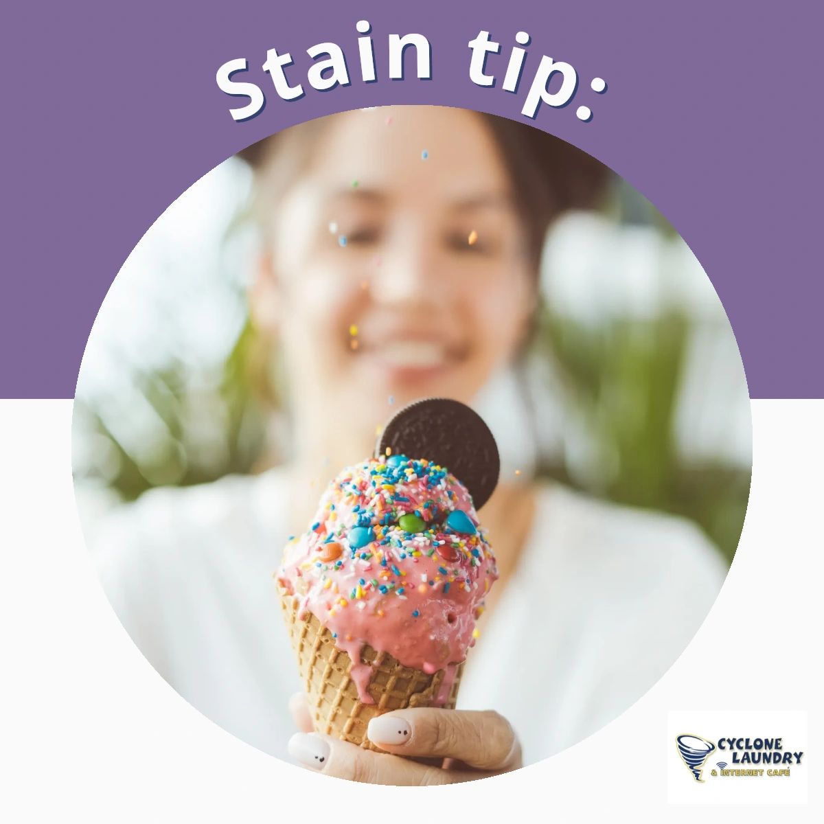 Ice cream is one of the world's most iconic desserts, which means on today's #NationalIceCreamDay, you can eat as much as you want. Just be sure to use cold water and liquid laundry detergent to remove any stains caused by melting sweets.