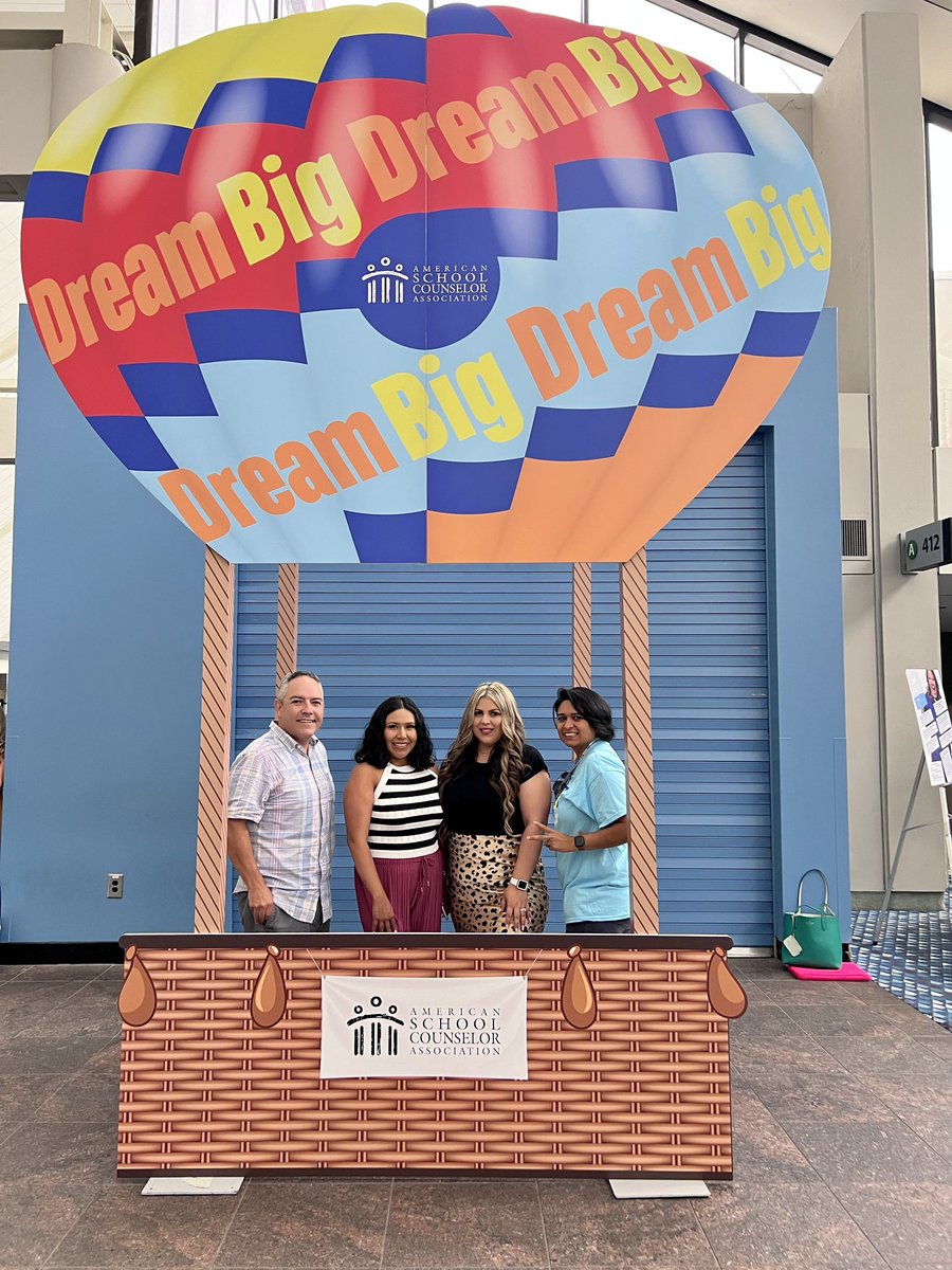 MsSandovalSC's tweet photo. Super excited to be at the @ASCAtweets 2023 conference with my counseling team and Principal @Mr_G_Correa. I am enjoying connecting with other School Counselors throughout the country and learning so much to take back to my school. https://t.co/OAhUQDn3a1