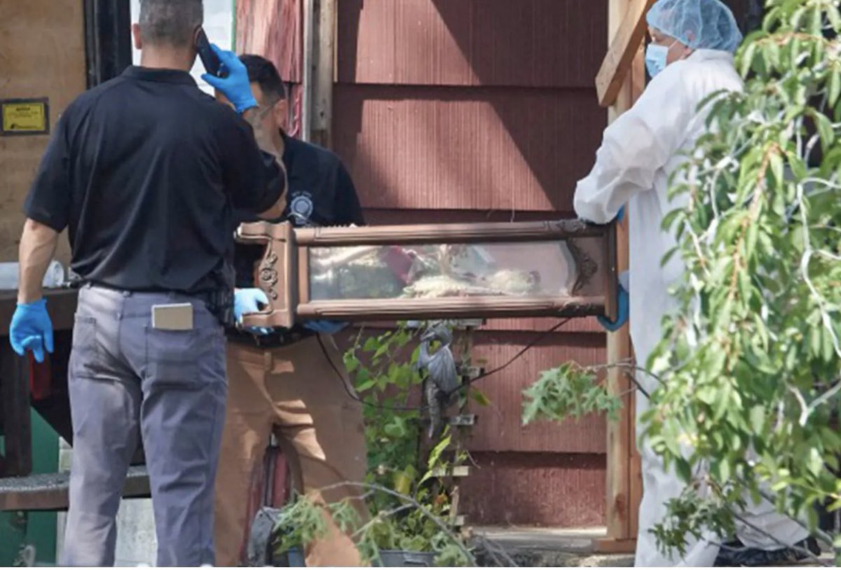 149Zone7's tweet photo. The New York Post is reporting a child-sized, fair-haired doll kept in a large wooden and glass case was hauled by cops out of accused Gilgo Beach serial killer Rex Heuermann’s childhood home Saturday. #RexHeuermann #serialkiller #podcasting https://t.co/JQ6veyw9wd