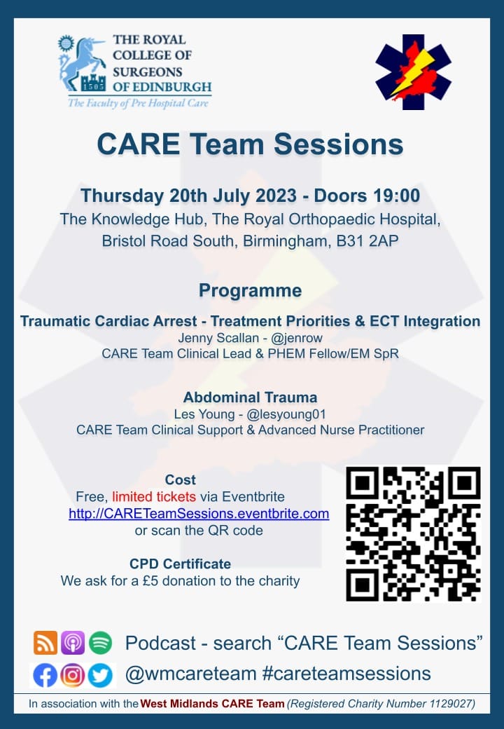 Thanks to @wmcareteam for sharing details of their forthcoming @FPHCEd #CARETeamSessions event on the 20th July. 

To book your slot, visit - tinyurl.com/mduaxtnj