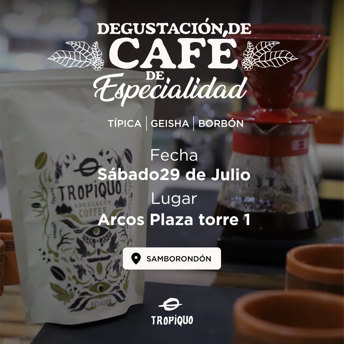 nunoacosta's tweet photo. ¡Buenas noticias amantes del café!

@tropiquo hará una experiencia de café de especialidad el sábado 29 de julio a las 11am.

En #Distrito de @circulo_naranja para que degustes 3 cafés de especialidad origen Lojano de altísima calidad y aprendas la historia detrás de sus aromas y sabores.

Precio: $25
Hora: 11am a 1pm
Ubicación: Arcos Plaza torre 1, km 1,5 Vía a Samborondón (detrás de Village Plaza)
Formas de pago: transferencia bancaria o pago online con tarjeta vía Payphone

Solo 9 cupos disponibles.

#coffee #specialtycoffee #cafe #cafedeespecialidad #coffeeculture #culturacafe