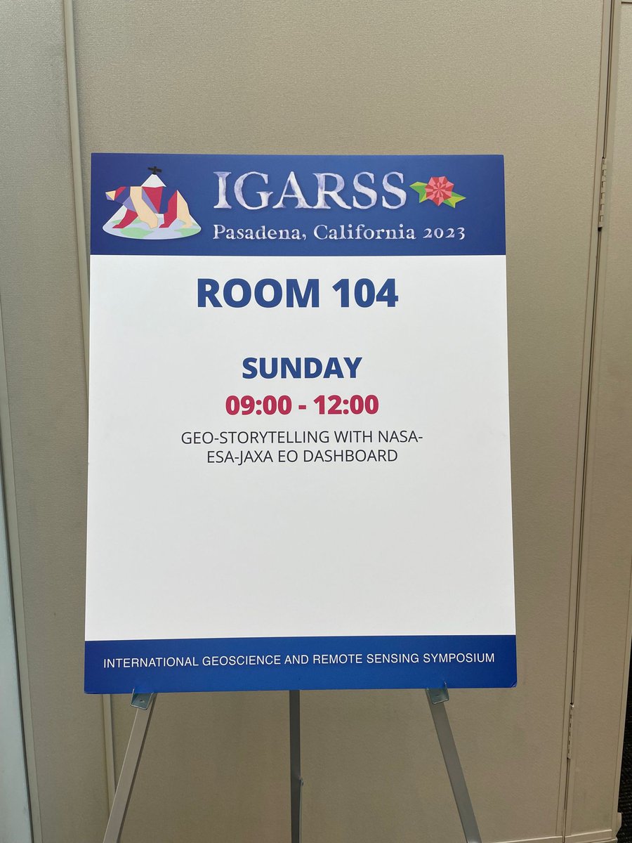 EO_OPEN_SCIENCE's tweet image. Starting now, at @igarss , the @esa, @NASA and @JAXA_en  tutorial on how to do storytelling using satellite data and eodashboard.org📖🌍

It will focus on developing and publishing end-to-end workflows using EO data🛰️Join us at room 104!#eodash
🔗2023.ieeeigarss.org/tutorials.php#…