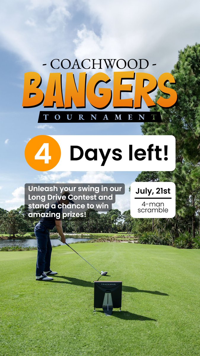 CoachwoodGolf's tweet photo. Take your best shot with Trackman! 🏌��💪 Precision, power, perfection – all in one shot. Let's do this at the #CoachwoodBanger tournament! - Register now at: https://t.co/rv1408afTP #Day4 #Trackman #GolfLife ⛳️🎯 https://t.co/n3lfbGvGuu