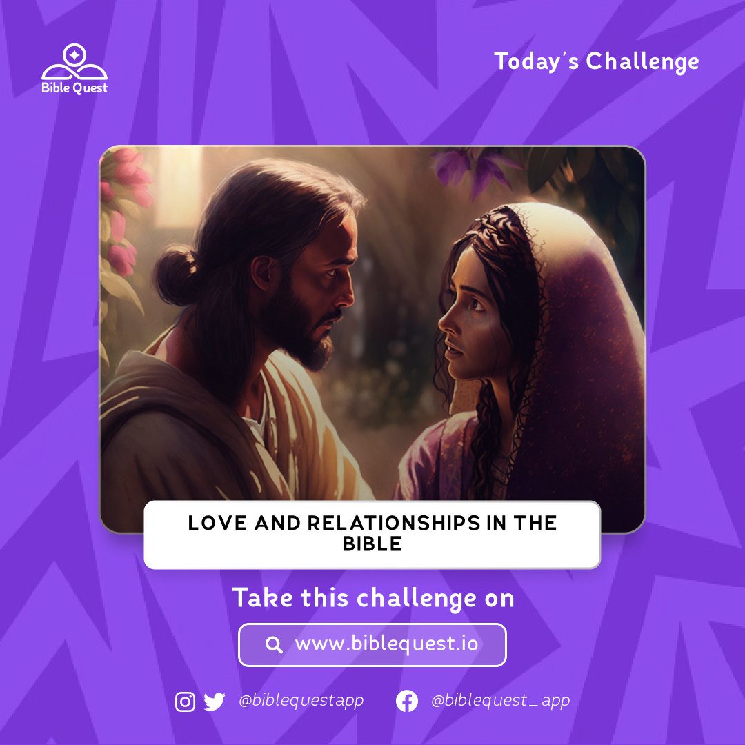 Uncover the Eternal Love Story! Let the wisdom of Scripture illuminate the path to lasting love. 🌟

From sacred views to unconditional compassion, discover the profound lessons of devotion, forgiveness and redemption. 💖

Today's challenge is live!!!