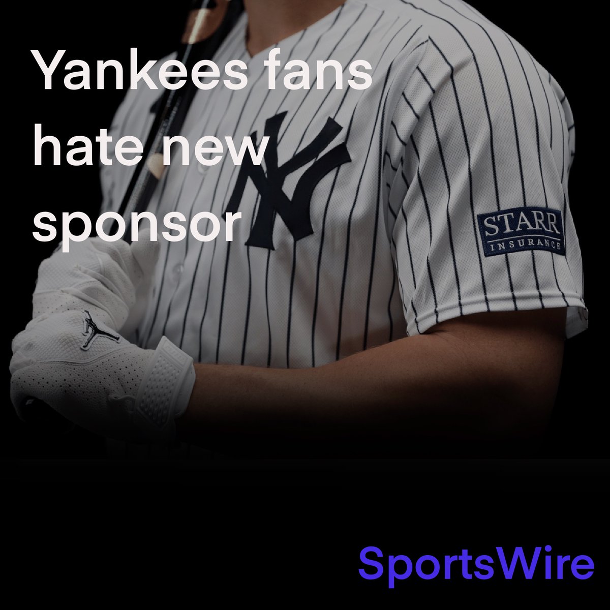 RealSportsWire's tweet image. For the first time in history, the New York Yankees are adding a patch on their iconic jersey. If you haven’t heard of Starr Insurance before this past week, that’s the same reaction millions of Yankees fans had when they found out their favorite players would be wearing a Starr…