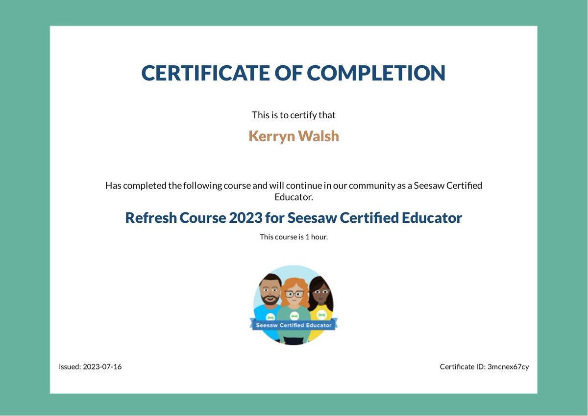 I am a huge advocate for <a href="/Seesaw/">Seesaw</a> and I love finding out about new features and PD.  Tonight I finished my Seesaw Certified Educator refresher training.  Who else is one out there? #seesawcertifiededucator #seesawlearning