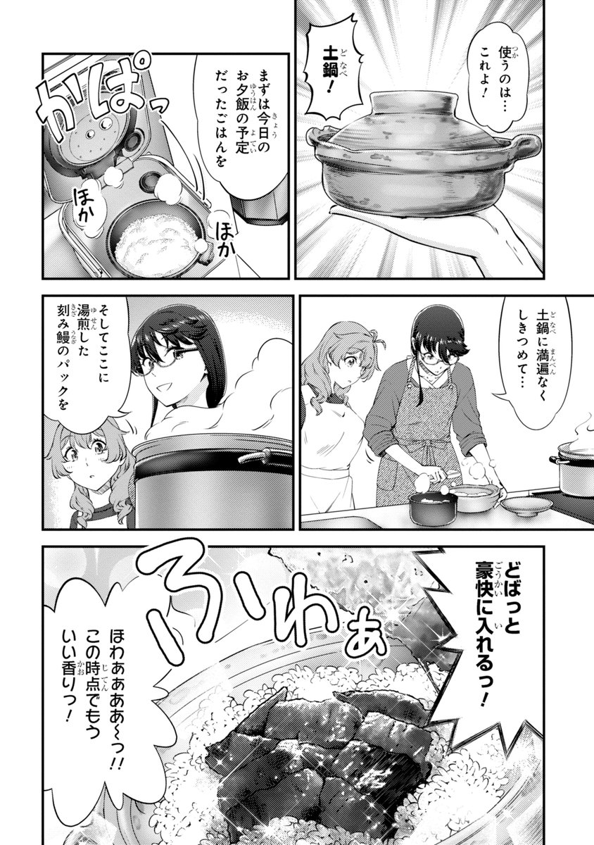 #ふたり暮らしのおとりよせ日和 3話より 『一緒に住んでいる先輩に全力でプレゼンしてみたら、ひつまぶしを食べることになった件』(3/4)