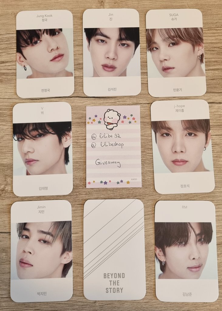 lilibeshop's tweet photo. ♡ PCs Set BTS Beyond the Story Giveaway ♡

➡️ 1 winner of the full PCs set of the BTS Beyond the Story book

How to enter:
• Follow me
• Like this post
• RT this post

- Worldwide🌍
- Ends the 21st of july

Thanks for all the love &amp; support for my shop so far🥰

Good luck 💜 https://t.co/fCjXkRSdQz