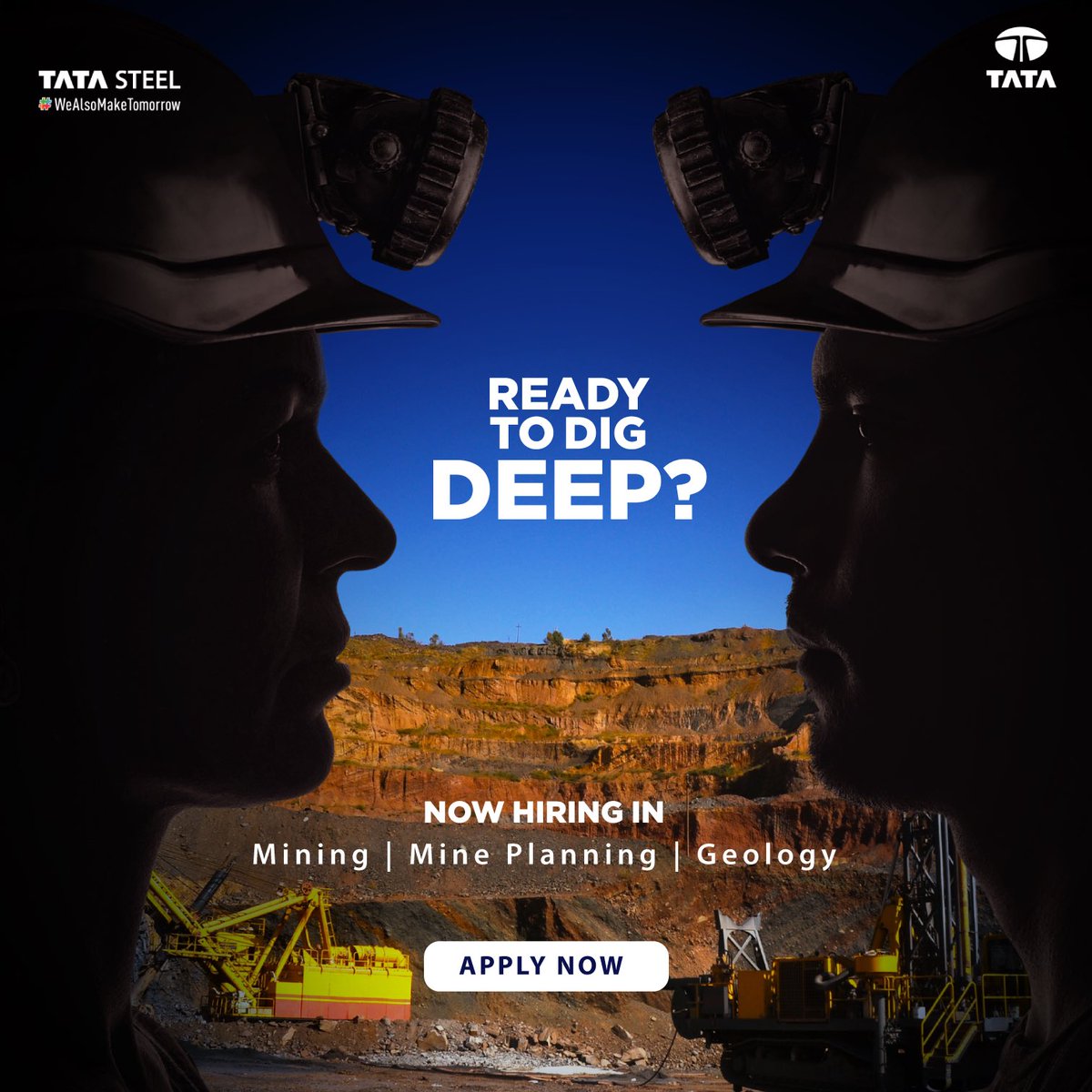 TataSteelLtd's tweet photo. Join our dynamic team and be part of an extraordinary workplace. We're hiring for various roles in #mining, #mineplanning, and #geology. Exciting opportunities await!
Apply now: https://t.co/FkJVmklkgL
#TataSteel #WeAlsoMakeTomorrow #Hiring #Vacancy #Careers #TomorrowIsUs https://t.co/S5hJqYVlVa