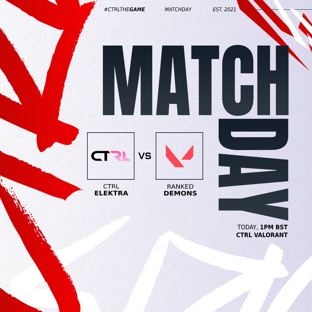 TheCTRLEsports's tweet photo. Our lower bracket run starts now...
We take on #RankedDemons RIGHT NOW ⚠️
Stream link in replies.
#CTRLTheGame | #CTRLVAL https://t.co/PHsJnrrp46