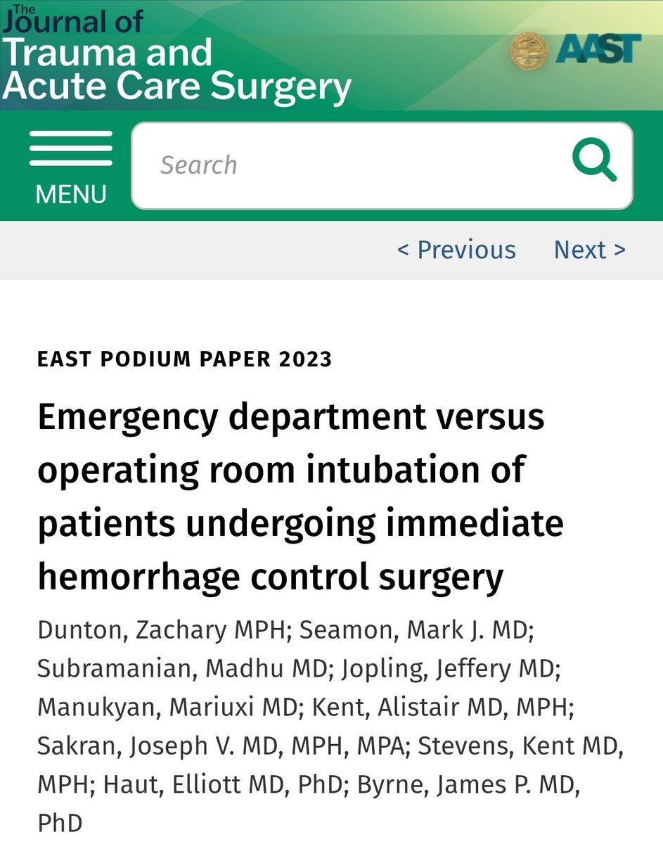 Your patient is actively hemorrhaging and needs to go to the OR stat for a hemorrhage control intervention.  They do not have a clear indication for intubation yet but are trending that direction. Do you...
(a) take control of their airway in the ED so they are all ready for