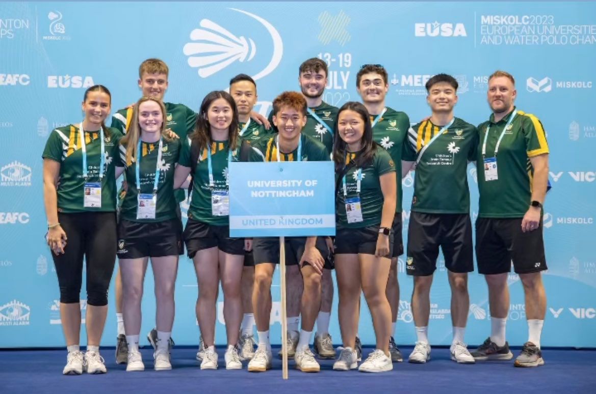 University of Nottingham Sport (@uonsport) on Twitter photo 🏸 | Huge congratulations to our <a href="/UniNottsBC/">UoN Badminton</a> squad who were crowned <a href="/EUSABadminton/">EUSA Badminton</a> Team Champions this morning out in Hungary 🏆🔰
This takes the <a href="/UniofNottingham/">Uni of Nottingham #WeAreUoN</a> overall <a href="/eusaunisport/">EUSA - University Sports Europe</a> medal haul to 4 🥇🥇🥇🥇
#WeAreUoN // 💚💛 🏸 | Huge congratulations to our <a href="/UniNottsBC/">UoN Badminton</a> squad who were crowned <a href="/EUSABadminton/">EUSA Badminton</a> Team Champions this morning out in Hungary 🏆🔰
This takes the <a href="/UniofNottingham/">Uni of Nottingham #WeAreUoN</a> overall <a href="/eusaunisport/">EUSA - University Sports Europe</a> medal haul to 4 🥇🥇🥇🥇
#WeAreUoN // 💚💛