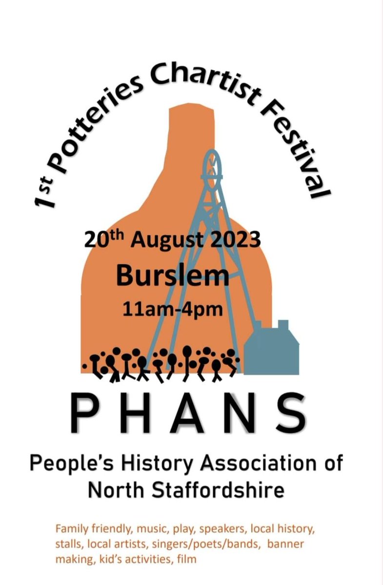 Who's coming to Burslem on 20th August? Sunshine guaranteed 😉

#PeoplesHistory
#Chartists
#StokeOnTrent
#SixTowns