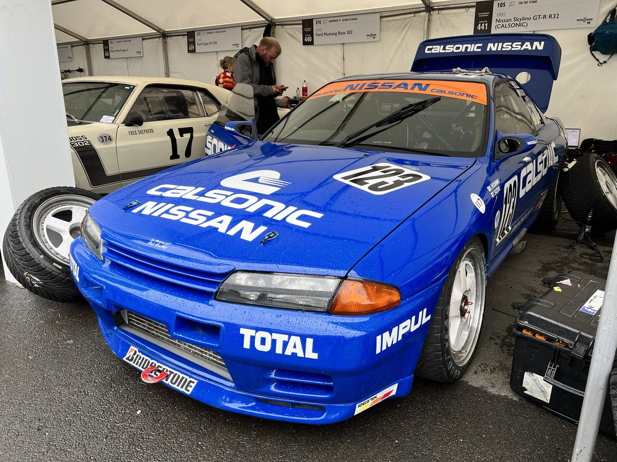 TomGreggors's tweet image. The Calsonic R32 Skyline GT-R is one of the coolest cars at #Goodwood #FOS. Real #GranTurismo vibes!