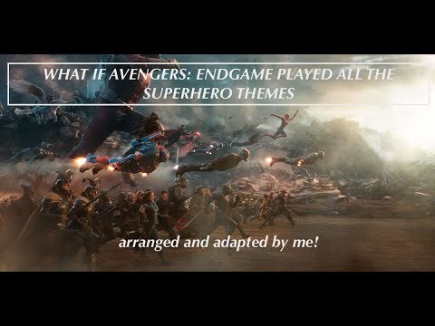 ok but WHAT IF AVENGERS: ENDGAME PLAYED ALL THE SUPERHERO THEMES https://t.co/nmjr61OMKQ https://t.co/rpO6ULhPSL