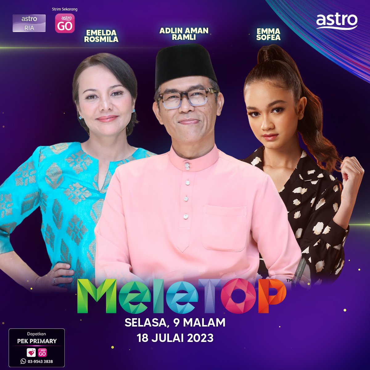 Ewwahhhh!! Geng geng Merewang Keluarga Pak Awang <a href="/adlinamanramlie/">AdlinAmanRamlie</a> <a href="/emeldarose/">emeldarosemila</a> <a href="/EmmaReanna/">Emma</a>  pun ada?! Ni confirm meriah niiii! 🤩🔥

MeleTOP, Selasa ini, 9.00 malam , di Astro Ria dan Strim di Astro GO!
#meletop