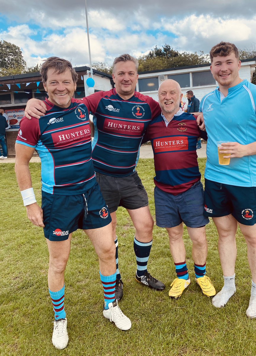 HadleysComment's tweet photo. Gt day down at @BarnetElizRFC field of dreams. The old groovers (sorry, ‘Hall of Famers’) got boots out from their sheds & lofts for a lung bursting run around for a gt cause - @ParkinsonsUK. Miraculously, the old guard held young guns to a 21-21 draw. Life in the old dogs yet… https://t.co/61dzHrFl51