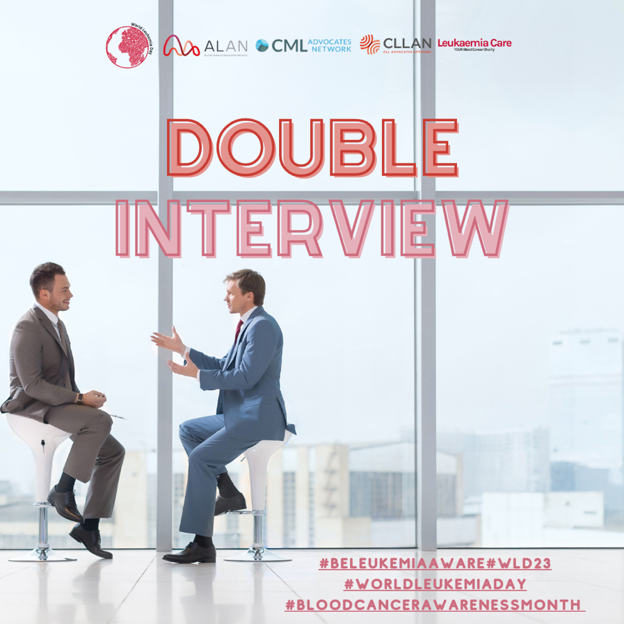 cmlnet's tweet photo. Discover the new double interview. This time it's an interesting dialogue between a patient and a physician.
Here's the link: https://t.co/YAvVJ1wr4v
#BeLeukemiaAware #WLD23 #WorldLeukemiaDay #BloodCancerAwarenessMonth #yourenotalone #Leukemia #PatientAdvocacy #doubleinterview https://t.co/GEDOQ4TgJD