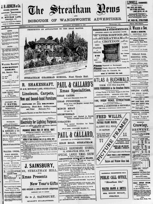 <a href="/ADSONELTD/">ADS ONE LTD</a> I have been searching about the shop and it appears that there was a hardware shop at 73 Streatham Hill back in Nov 1903! Paulls Hardware Stores. How long before that I do not know <a href="/SocStreatham/">Mark Bery</a> #Streathamhill