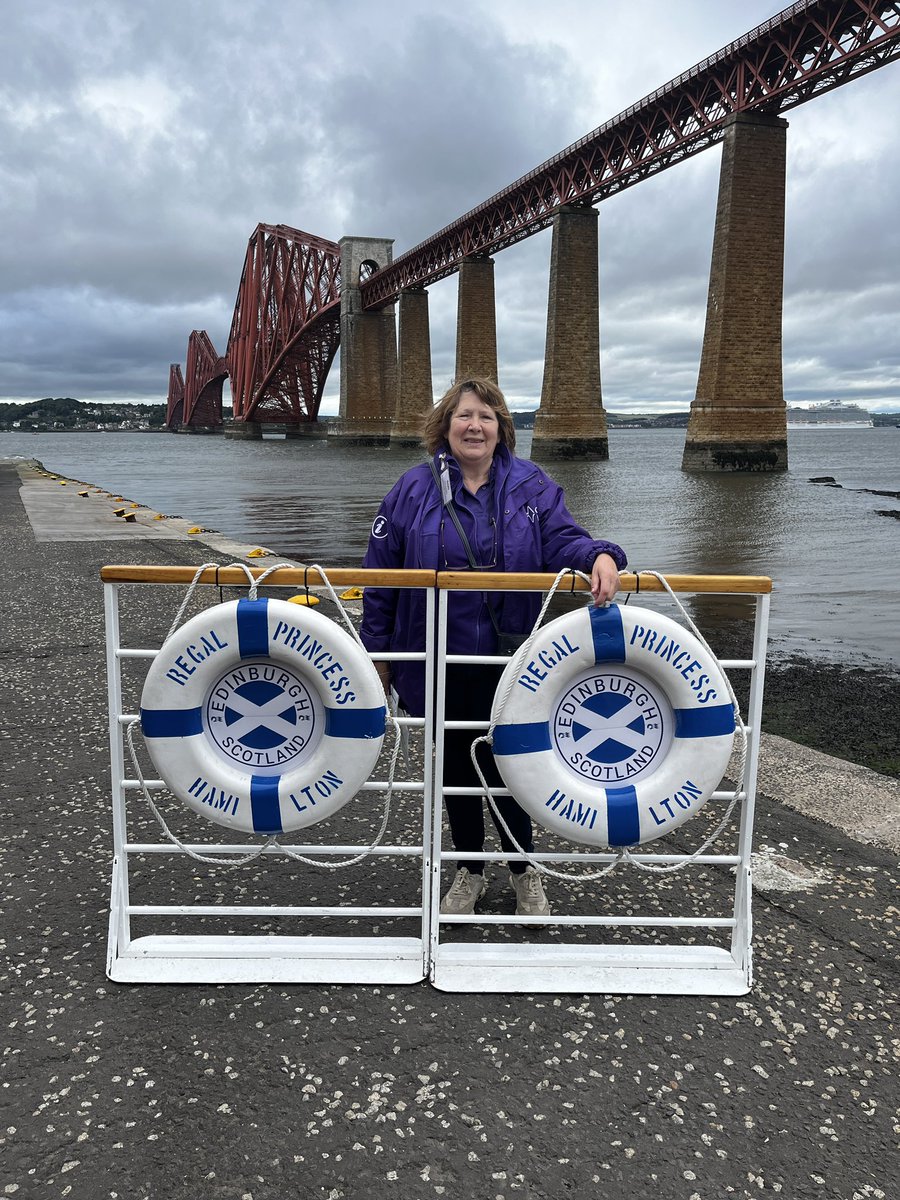 Breezy on the pier this morning as we welcomed passengers to their day in Edinburgh #RegalPrincess #HawesPier #CruiseForth