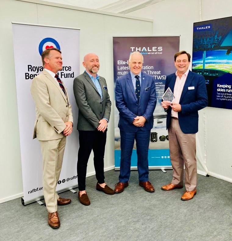 ThalesUK's tweet image. At @airtattoo we were delighted to receive an Outstanding Support Award from the @RoyalAirForce Benevolent Fund to mark our long-standing support for the @RAFBF through the Thales Charitable Trust, stretching back 20 years.

#RIAT23 #RAF #RAFBF