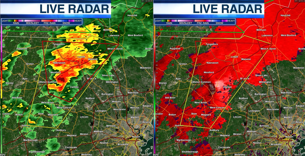A TORNADO WARNING REMAINS IN EFFECT UNTIL 845 AM , At 832 AM EDT, a severe thunderstorm capable of producing a tornado was located over Carlisle, or near Chelmsford, moving northeast at 30 mph. Head indoors if you live in this area. #mawx #snewx