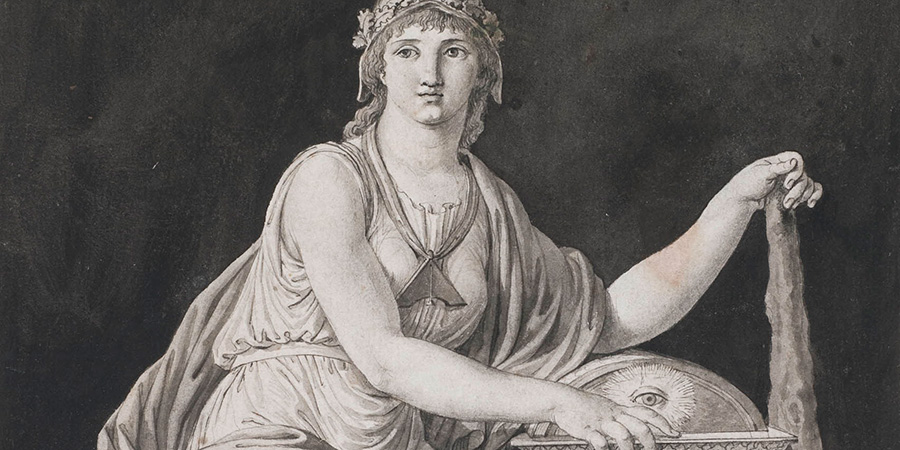 Opening Fri, 7/21 "Reform to Restoration: French Drawings from Louis XVI to Louis XVIII (1770-1830)" bit.ly/3XpTswU [Simon-Louis Boizot, "Allegory Celebrating the Initial Constitution of the First French Republic," (detail), 1793-1794. The Horvitz Collection, Wilmington]