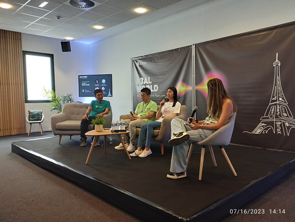 "99% of dApps are not decentralized at all" 
- Suede K from <a href="/HyperOracle/">HyperOracle</a> 

"DePIN has the potential to eliminate the middleman in services like Uber"
- <a href="/Raullen/">raullen.eth</a> from <a href="/iotex_io/">IoTeX</a>

A great panel on decentralized infrastructure and its role in greater decentralization at #EthCC