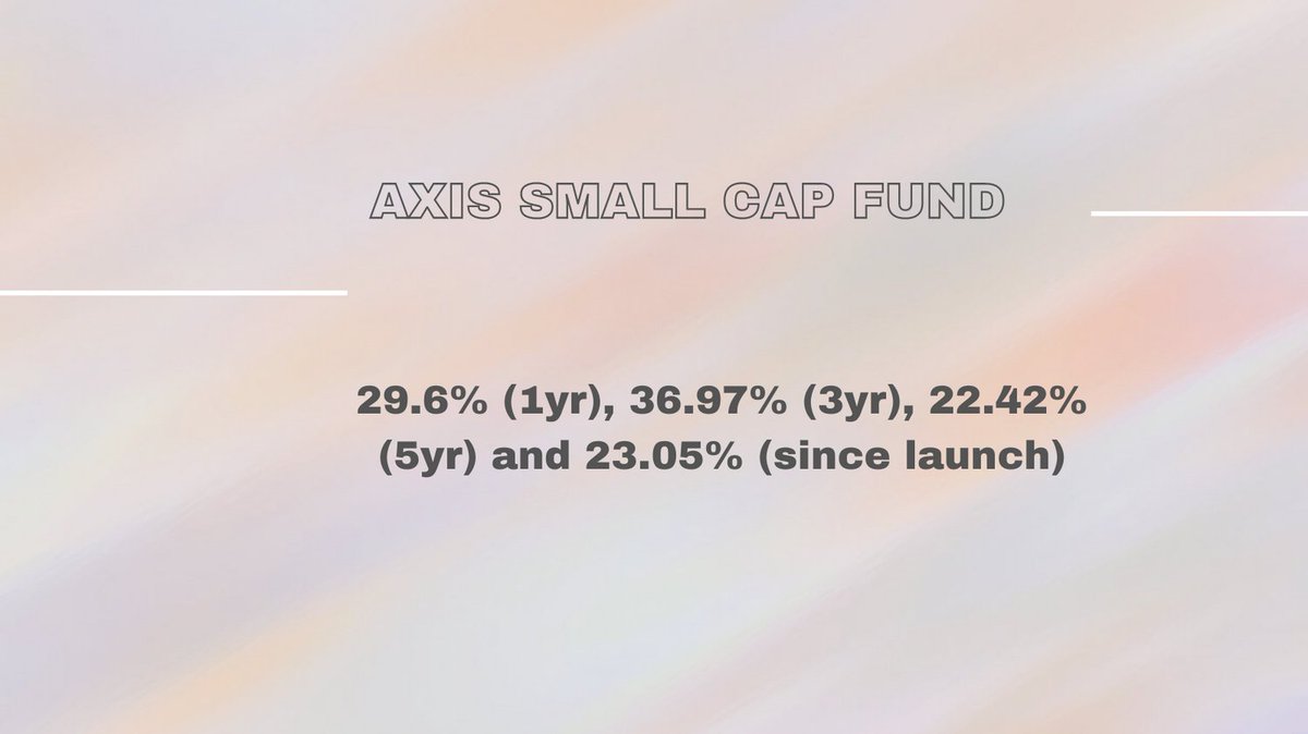 AathiAnura's tweet image. #smallcapfund @AxisMutualFund is one of the India's highest reward generating asset. Everyone who believes in #indiangrowth for the next decade should opt for this fund. Though its a HIGH RISK FUND, you can always diversify your investments and allocate 15-20% of your portfolio.