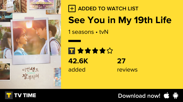 yuchanslay's tweet photo. I've just started following See You in My 19th Life https://t.co/6am9IbrarS #tvtime https://t.co/9hAJWMnFSs