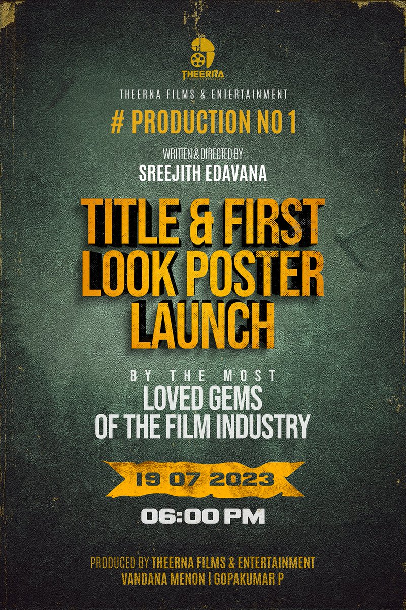 After a long gap, coming back to #Mollywood Title and first look poster to be launched on 19th July at 6 pm by the gems from industry #needyoursupport #prayers