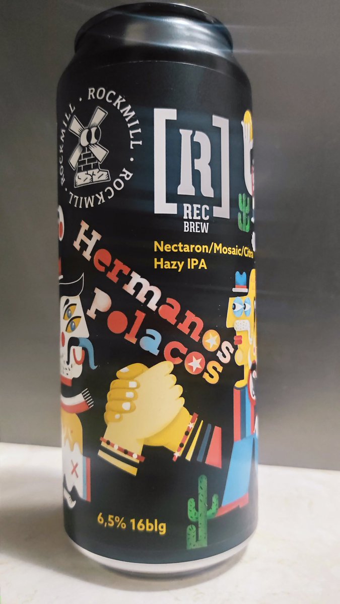 BojanowskiMarek's tweet photo. #323
🍺 Hermanos Polacos
🇵🇱/🇪🇦Rockmill/RecBrew
Hazy IPA
Alk. 6.5%
Ekst. wag. 16.0
3.5/5
#CraftBeer #hazyipa #IPA #browar #Rockmill #RecBrew #beerpics #wroclaw https://t.co/M0Vht55SN2