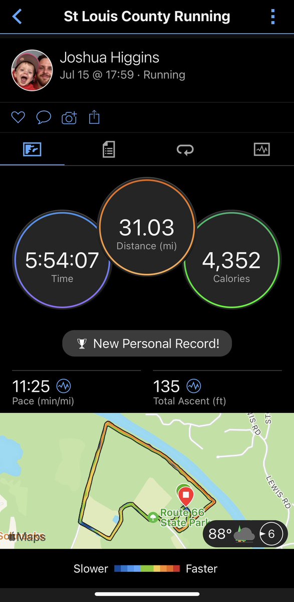 mrhiggins7's tweet photo. First Ultramarathon in the books. https://t.co/kDSp8p8wQK
