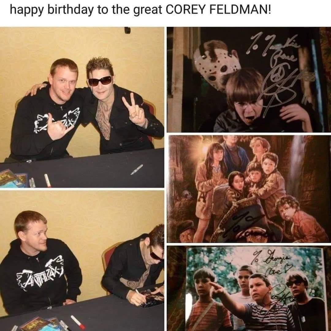 Happy birthday Corey Feldman!
#coreyfeldman 
#fridaythe13thfinalchapter 
#lostboys #gremlins #standbyme #thegoonies #licensetodrive #dreamalittledream #theburbs
#teenagemutantninjaturtles 
#thetwocoreys #cdogg