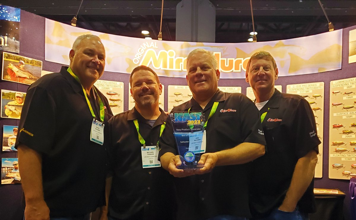 Congratulations to Eric Bachnik and the MirrOlure team for winning the Best New Saltwater Lure category at ICAST2023 with their new Duke Dog! #ICAST2023 #mirrolure