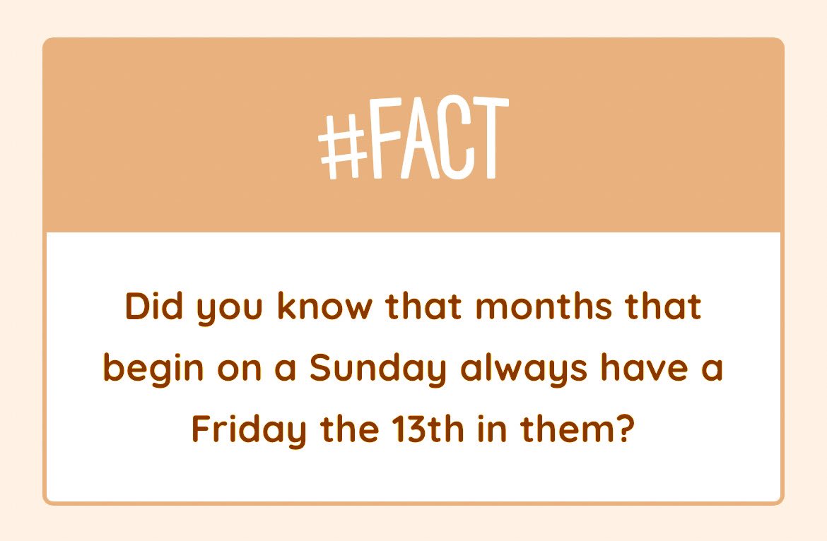 We hope everyone is enjoying their Sunday 🌅🍳.

Here’s a fact about Sundays for those who are still on twitter today..