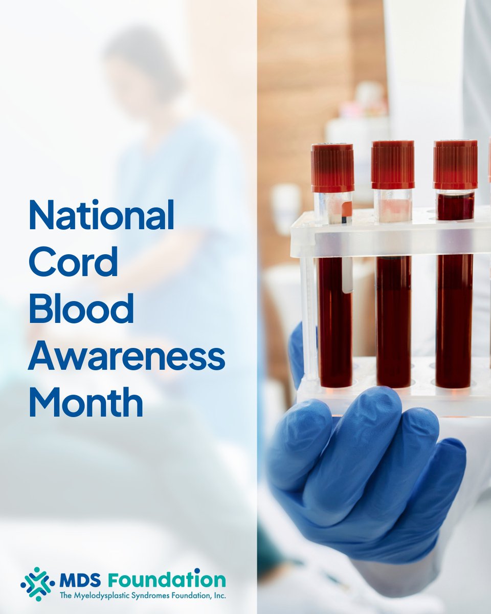 MDSFoundation's tweet photo. The month of July is National Cord Blood Awareness Month. 💙
Cord blood is used globally to cure numerous diseases. This month, save lives by doing all that you can to spread awareness about cord blood.
#MDS #MDSF #MDSFoundation #CordBloodAwareness https://t.co/XSwEEE0k3F