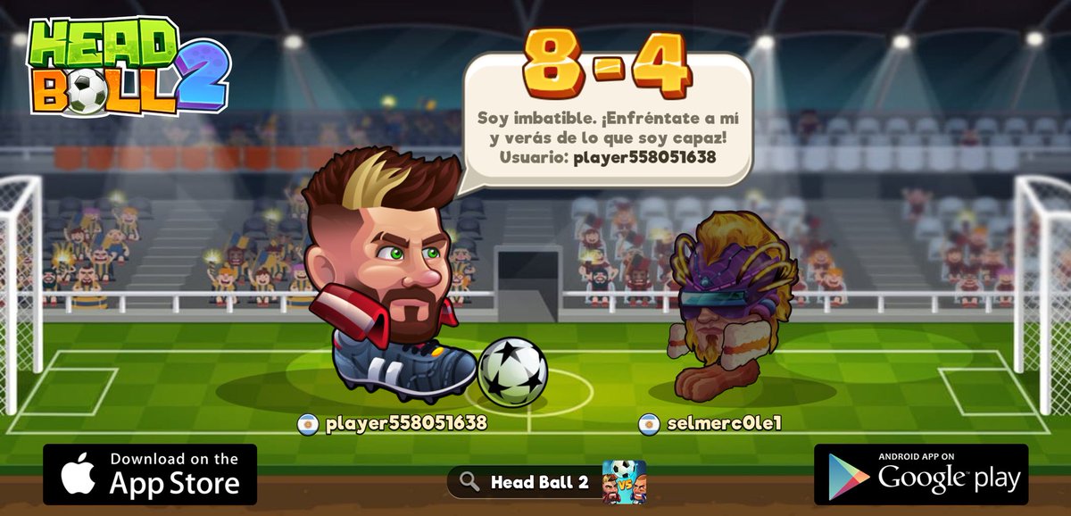 Alfonsogpi's tweet photo. Busco a alguien con quien luchar en Head Ball 2. Mi nombre de usuario es player558051638. ¡Ven y juega conmigo! Puedes descargar el juego en > https://t.co/qivxdJATra #headball2 @HB2Official https://t.co/yjvwBlUgTs