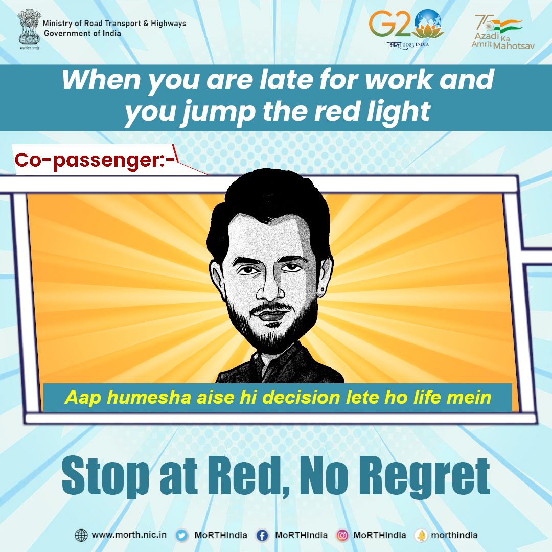 Red means STOP, not leap into danger! Ignoring the traffic signal is a reckless leap of faith that puts lives at risk. When it comes to road safety, there's no room for shortcuts or compromises. Let's make safety & patience our priority.
#BeRoadSmart
