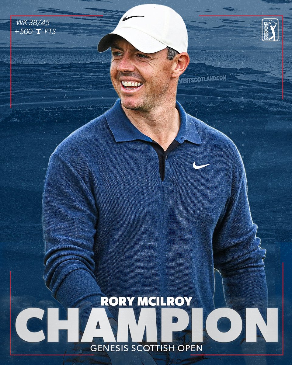🏆 @McIlroyRory has won the @ScottishOpen! It's the 24th win of his career and second this season.