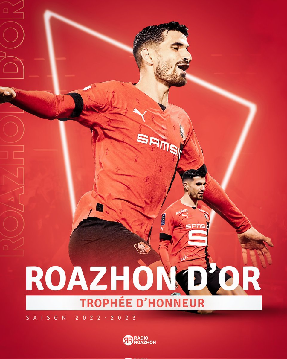 🏆 𝗠𝗮𝗿𝘁𝗶𝗻 𝗧𝗲𝗿𝗿𝗶𝗲𝗿 remporte le Trophée d'honneur du Roazhon d'Or pour la saison 2022-2023! 🔴⚫

➡️ Privé de la deuxième partie de saison, l'attaquant du #SRFC était premier au classement du #RoazhonDOr jusqu'alors (6,15)

Félicitations @terrier_martin et à bientôt 👏