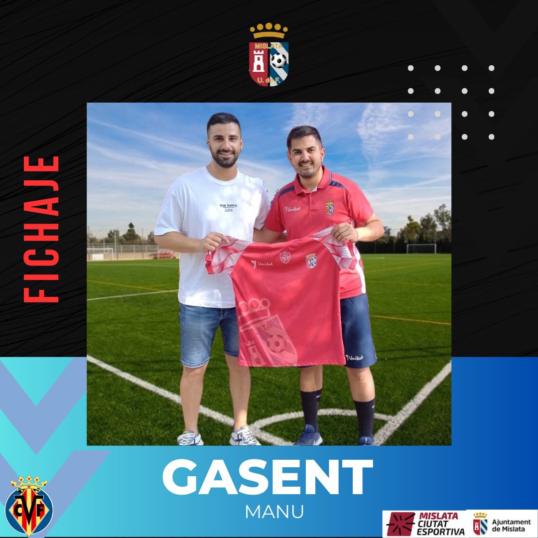 Nueva incorporación al Universo UNIÓN 🚀 Manu Gasent delantero centro contrastado en preferente y tercera, ex Torrent CF, Buñol, Atzeneta, Recambios Colón entre otros, viene a aportar goles en la canaleta. Gran ilusión tenerte entre nosotros. #ÚneteanuestroUniverso #123Unión