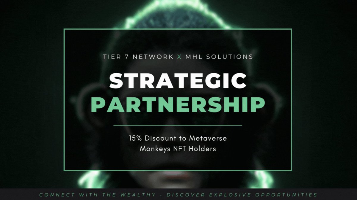 MetavMonkeys's tweet photo. ―――
Partnership Announcement #18 🔥
―――

From today @MetavMonkeys &amp; @Tier7Network
have another huge partnership to announce with
@MHL_Solutions 🔥

One that will provide strategic benefits for both parties, going into the next cycle &amp; beyond ✔️

――
#MetaverseMonkeys
―― https://t.co/IV2reTHwtT