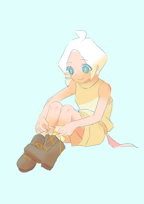 ※顔あり  # 自分の絵柄の特徴あげてもらってそれを全部封印した絵を描く ・ふわふわ線画の変更 ・ペン先の変更 ・淡い塗りの変更  やりましたー!リプくださった方ありがとうございました