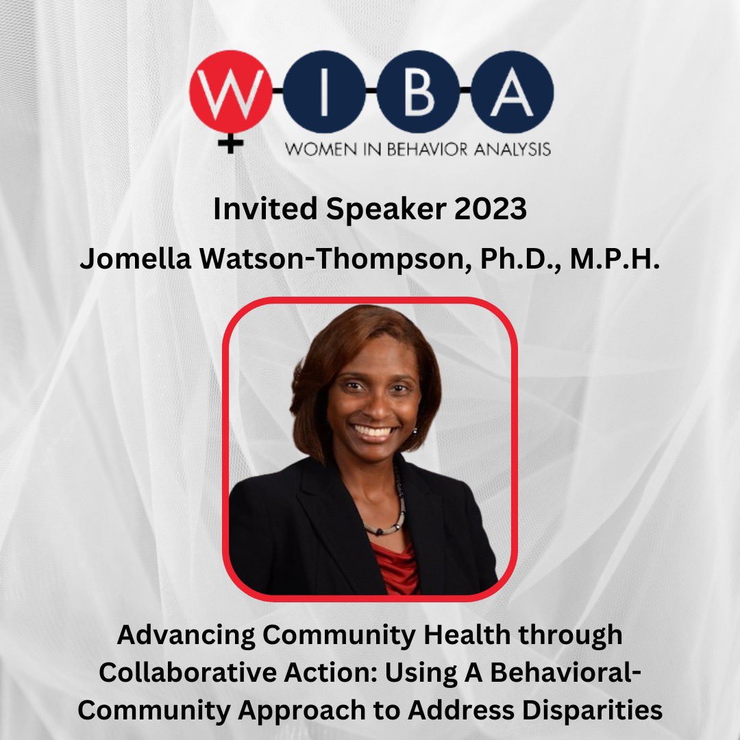 WomeninBA's tweet image. #WIBA2023 Invited Speaker: Jomella Watson-Thompson, Ph.D., M.P.H.  will be speaking on &quot;Advancing Community Health through Collaborative Action: Using A Behavioral-Community Approach to Address Disparities&quot; on Thursday, July 20, 2023.