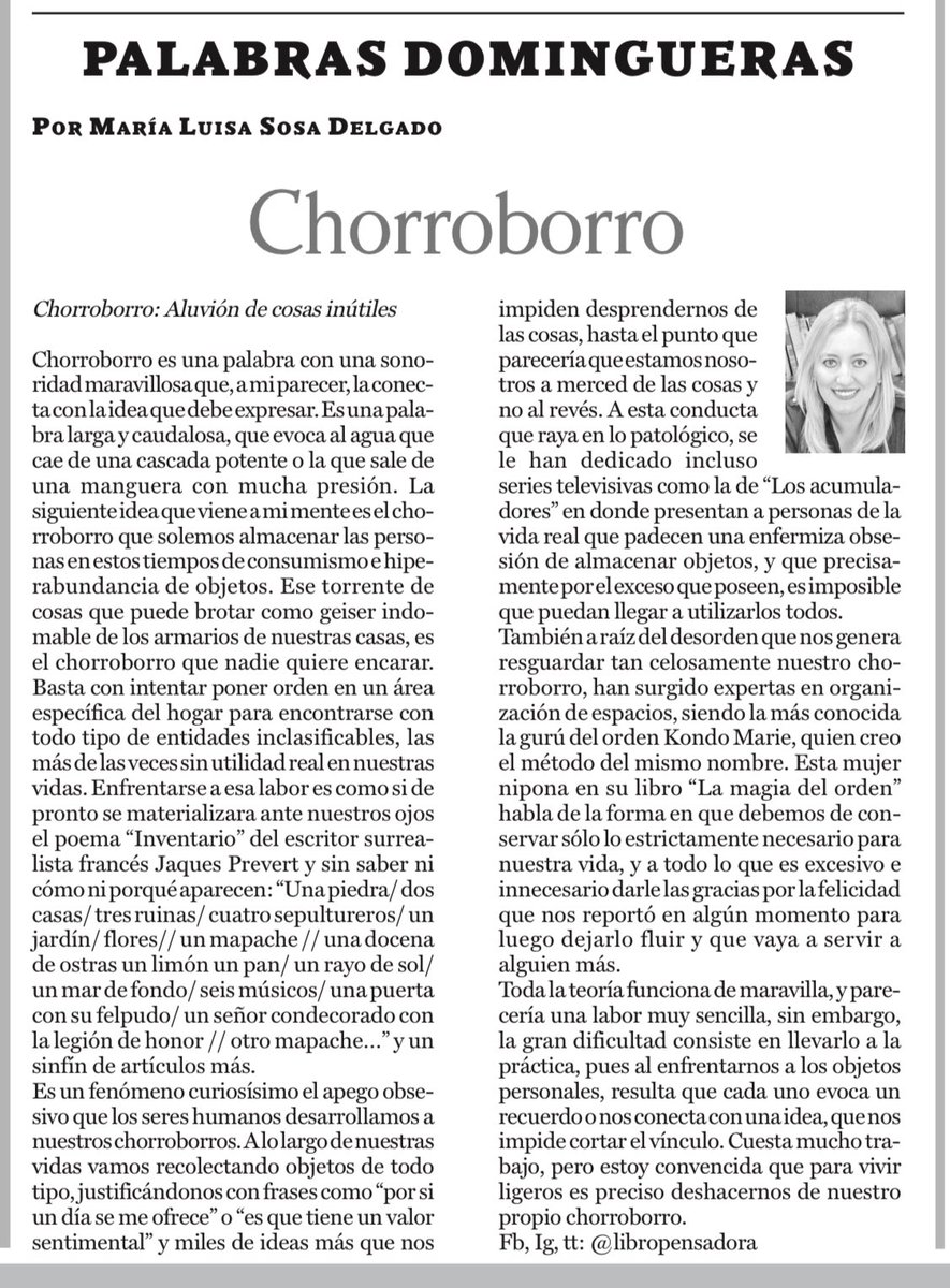libropensadora's tweet photo. #Chorroborro en mis #PalabrasDomingueras https://t.co/Q8gobydFht