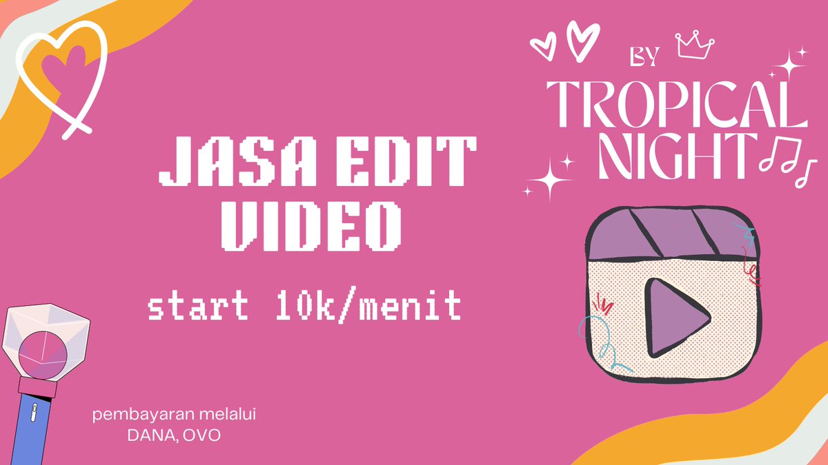 tropicalnight9's tweet image. OPEN JASA EDIT VIDEO by @tropicalnight9 
harga dijamin murce😍

!hanya menerima pesan melalui DM!
#jasaeditvideo #editvideo #videoeditor
