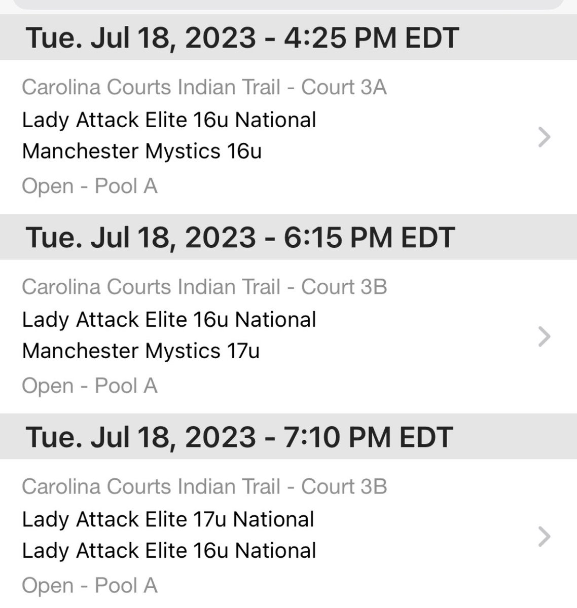 Lady Attack Elite 17u National (@lae2025) on Twitter photo Excited to play in the International Friendly this Tuesday๐ฏ
<a href="/FOPBasketball/">Coach Anthony George</a> <a href="/RISEReport/">RISE Events</a>
๐ Carolina Courts, Indian Trail
๐ 7/18/23
๐ FREE Admission Excited to play in the International Friendly this Tuesday๐ฏ
<a href="/FOPBasketball/">Coach Anthony George</a> <a href="/RISEReport/">RISE Events</a>
๐ Carolina Courts, Indian Trail
๐ 7/18/23
๐ FREE Admission